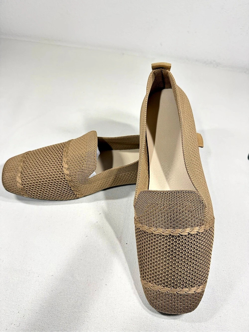Mesh Loafers in Brown